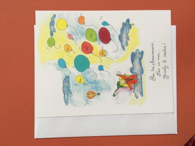 Carte Anniversaire Grimby
10,5cm X 14 cm
carte simple papier mat + enveloppe 2,50 euros
